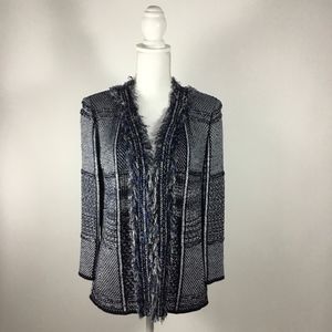 ST. JOHN Couture Shimmer Navy Jacket Top